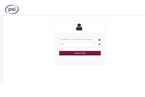 Candidate Login Page